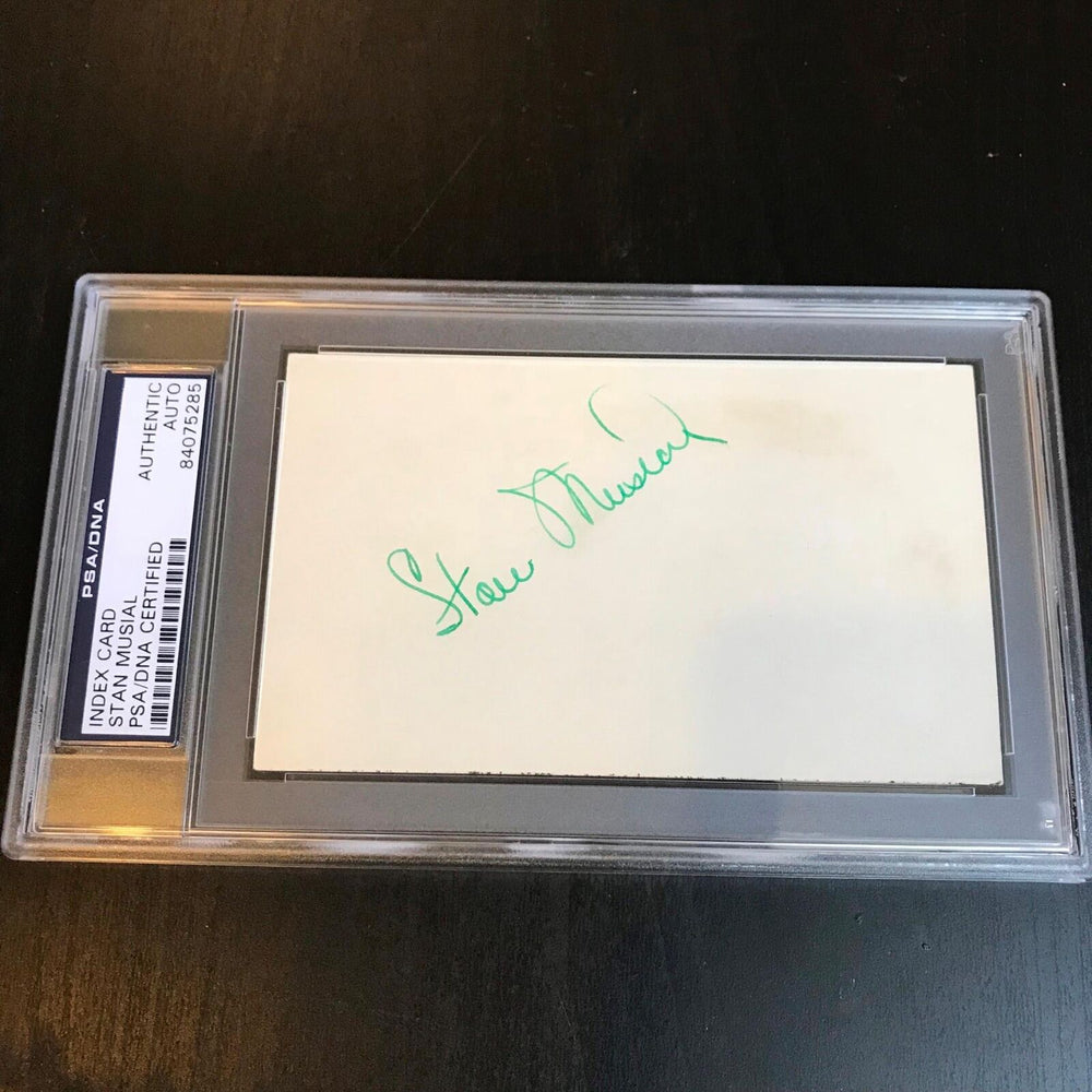 Vintage 1940's Stan Musial Signed Autographed Index Card PSA DNA COA
