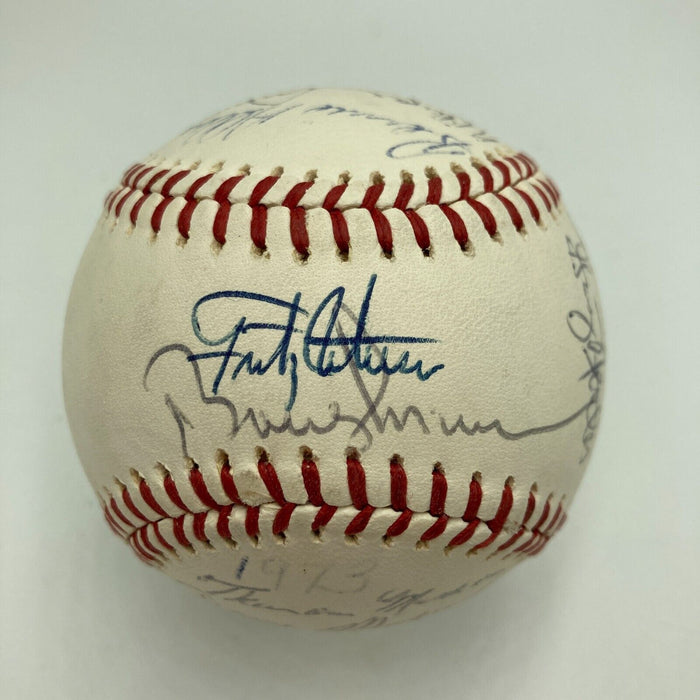 1973 New York Yankees Team Signed Baseball JSA COA