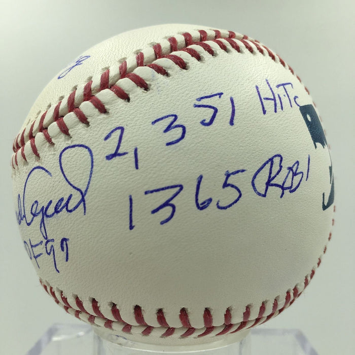 Orlando Cepeda Signed Heavily Inscribed Stat Baseball MLB AUTHENTICATED