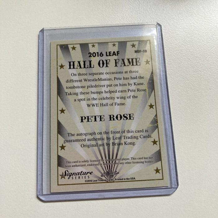 2016 Leaf Pete Rose Auto Signed Autographed Baseball Card