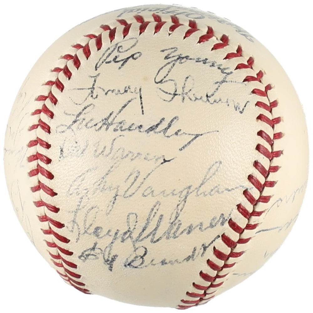 Arky Vaughan Lloyd Waner Paul Waner Heinie Manush 1938 Signed Baseball JSA COA