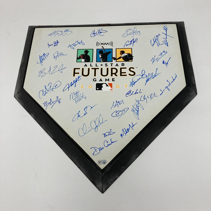 Clayton Kershaw Rookie 2007 All Star Game Team Signed Home Plate MLB Authentic