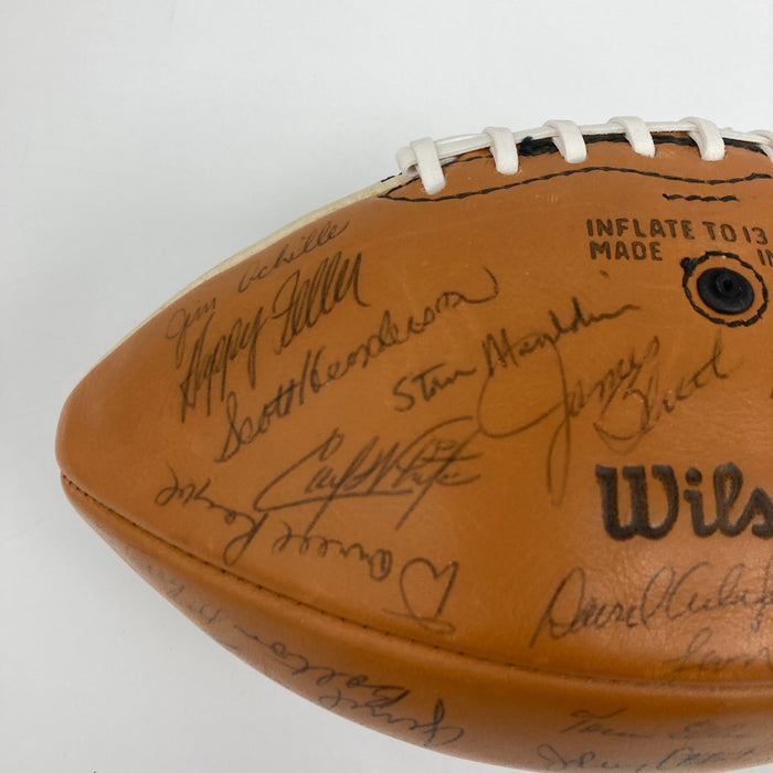 1969 Texas Longhorns National Champions Team Signed Football 55 Sigs Beckett COA