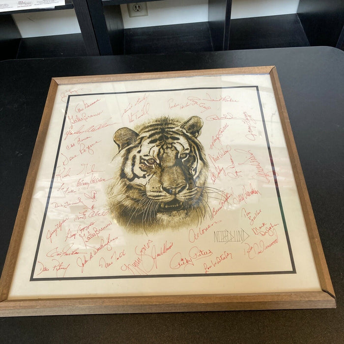 1968 & 1984 Detroit Tigers World Series Champions Team Signed 19x19 Photo JSA