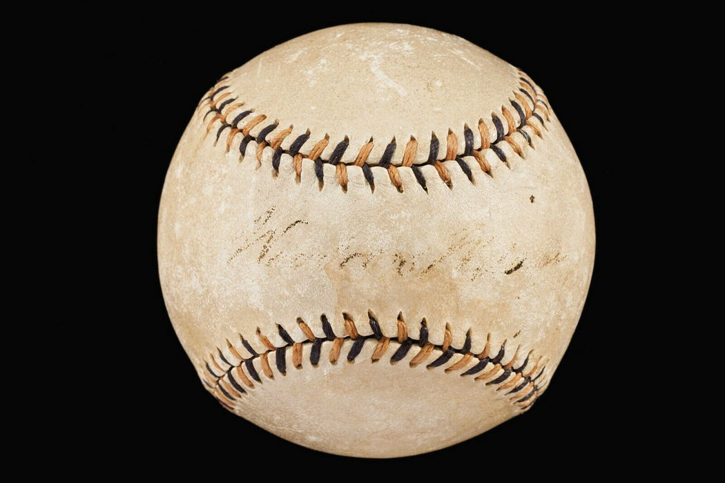 President Woodrow Wilson Single Signed 1917 National League Baseball PSA & JSA