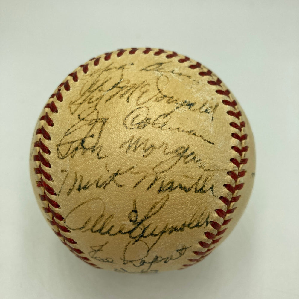 1951 Yankees World Series Champs Team Signed Baseball Mickey Mantle Rookie BAS