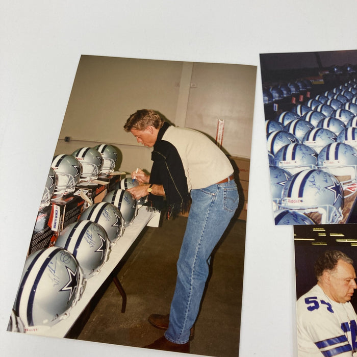 1995 Dallas Cowboys Super Bowl Champs Team Signed Authentic Helmet JSA COA