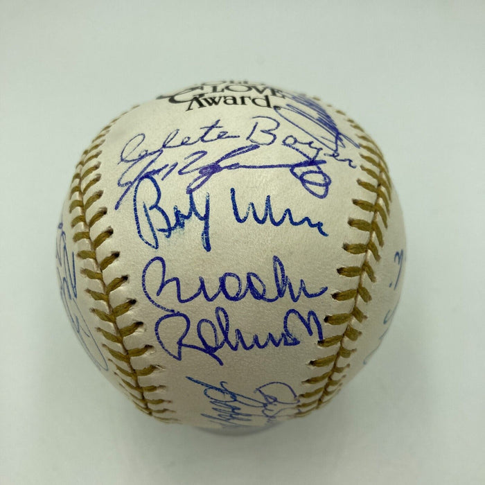 Gold Glove Winners Signed Baseball 25 Sigs Brooks Robinson Ivan Rodriguez JSA