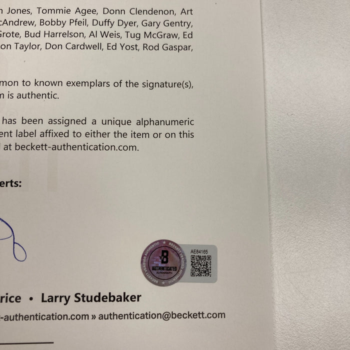 1969 New York Mets Champs Team Signed Baseball Tom Seaver Nolan Ryan 35 Sigs BAS