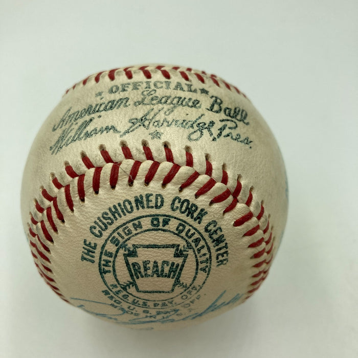 1959 Chicago White Sox AL Champs Team Signed Baseball Nellie Fox JSA COA