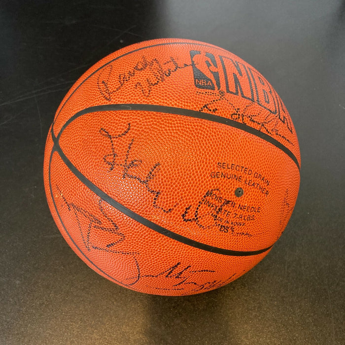 1991-92 Dallas Mavericks Team Signed Spalding NBA Game Basketball Auto JSA COA