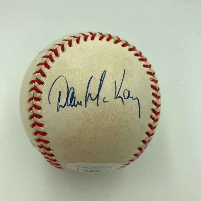 Joe Cunningham Ken Reitz Bob Costas Roy Sievers Danny McKay Signed Baseball JSA