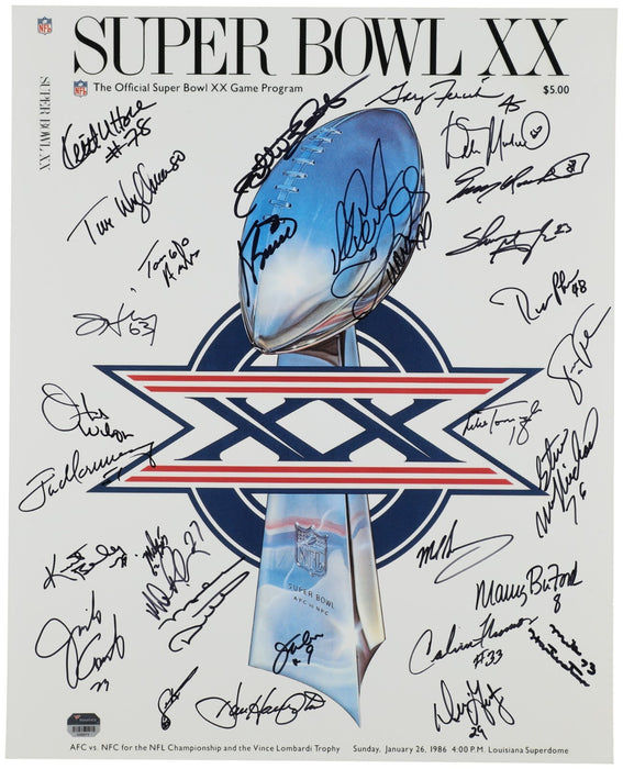 1985 Super Bowl Champs Chicago Bears Team Signed 16x20 Photo 30 Sigs Fanatics