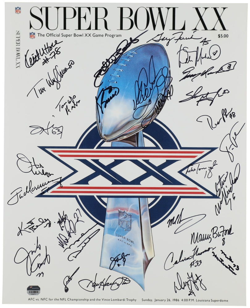 1985 Super Bowl Champs Chicago Bears Team Signed 16x20 Photo 30 Sigs Fanatics