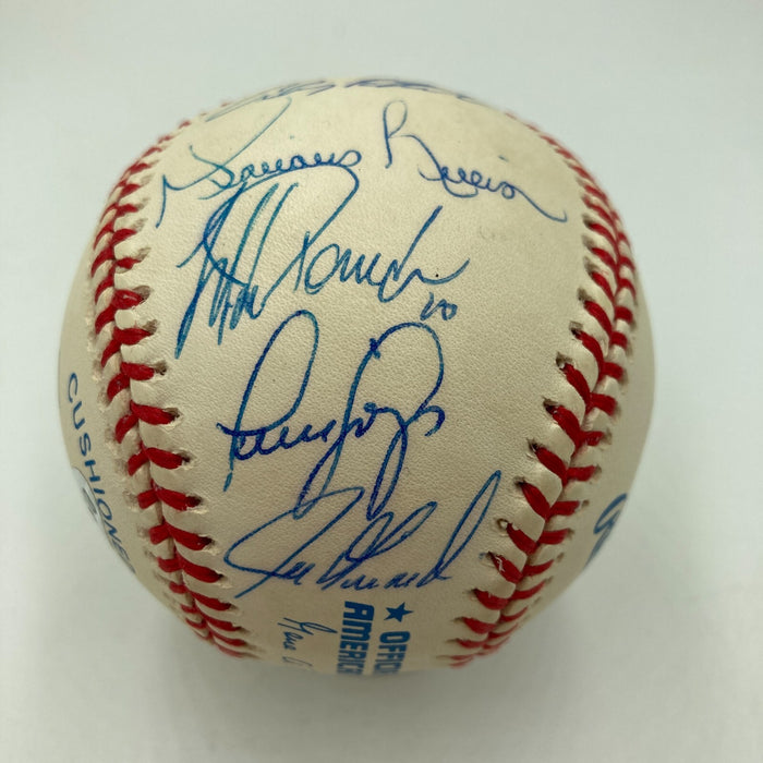 1998 New York Yankees World Series Champs Team Signed Baseball Derek Jeter JSA