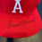 1982 Frank Robinson Signed Game Used Cracker Jack Old Timers Game Hat JSA MEARS