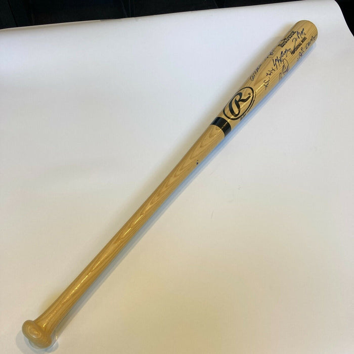 Joe Mauer David Wright 2000's Rookie Top Prospects Signed Bat JSA COA