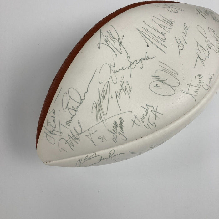1993 San Francisco 49ers NFC West Champs Team Signed Football Jerry Rice JSA COA