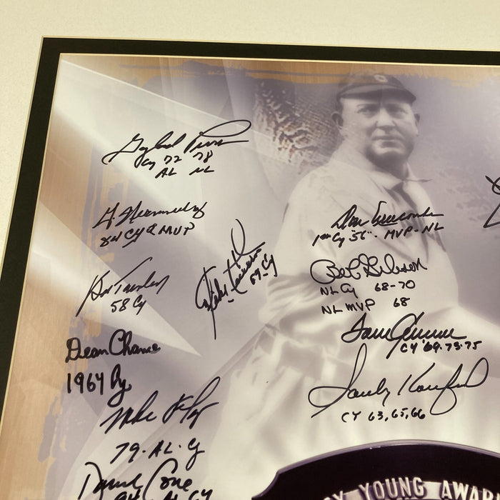 Beautiful Sandy Koufax Cy Young Winners Signed Huge 25x29 Photo 28 Sigs JSA COA