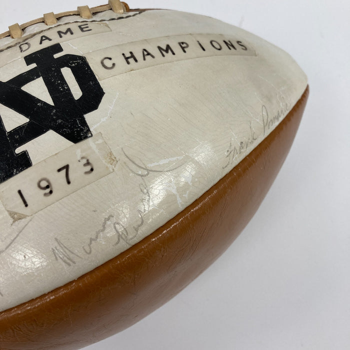 1973 Notre Dame Fighting Irish NAtional Champions Team Signed Football