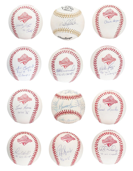 1996 New York Yankees WS Champs Team Signed Baseball Collection 54 Balls JSA COA