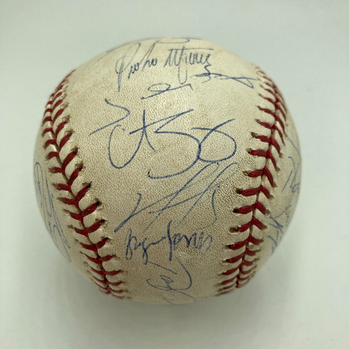 2004 Boston Red Sox World Series Champs Team Signed Game Used Baseball JSA COA