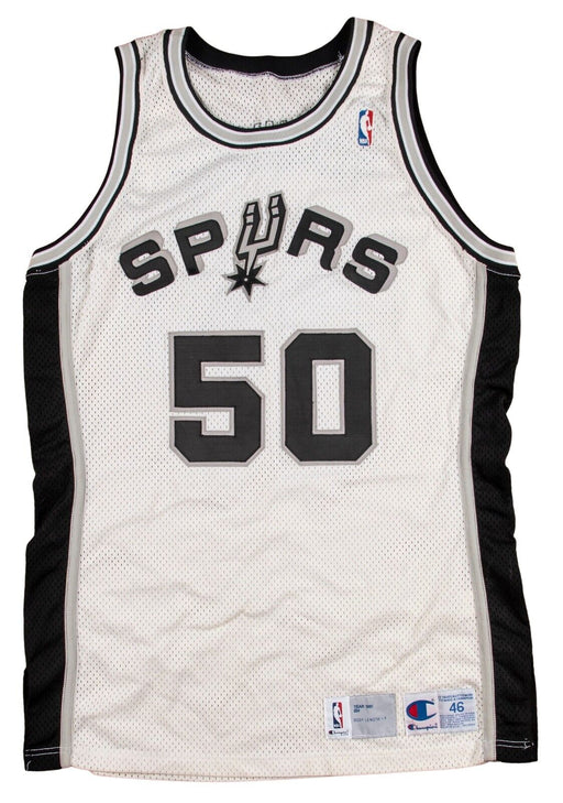 1991-92 David Robinson Game Used San Antonio Spurs Home Jersey MEARS A10