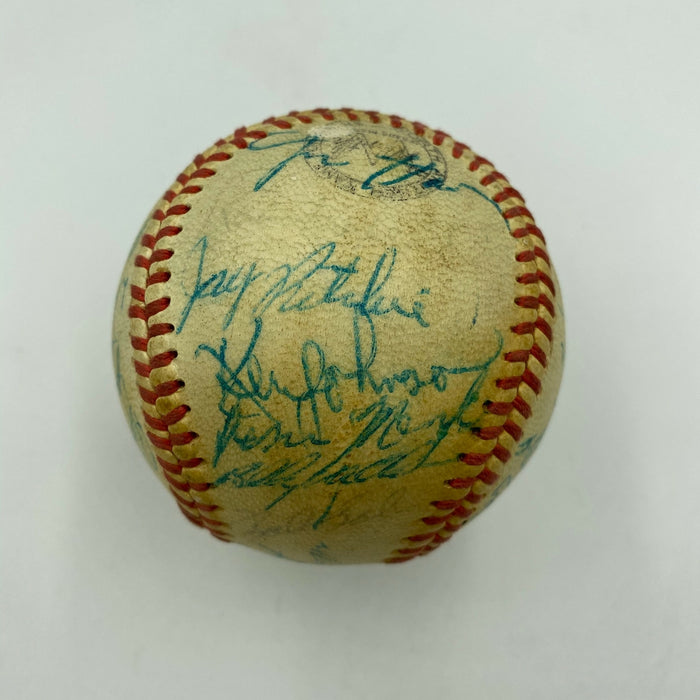 1966 Atlanta Braves VS San Francisco Giants Team Signed Baseball 33 Sigs JSA COA