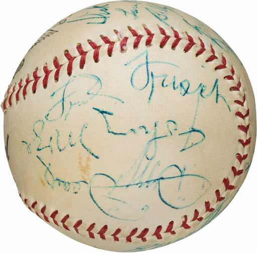 Stan Musial Dizzy Dean Frankie Frisch Medwick Cardinals HOF Signed Baseball PSA