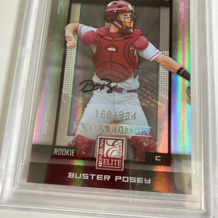 2008 Elite Extra Edition Buster Posey Auto Rookie RC /934 BGS 9 10 Auto