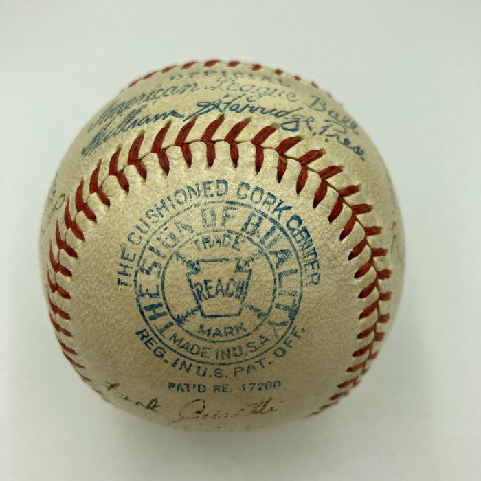 1936 New York Yankees World Series Champs Team Signed Baseball Lou Gehrig JSA