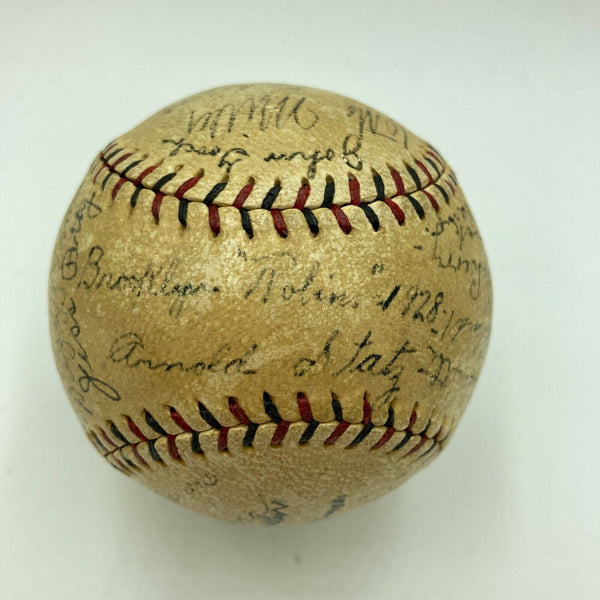 1928 Brooklyn Dodgers Team Signed Baseball Dazzy Vance Max Carey Bancroft JSA