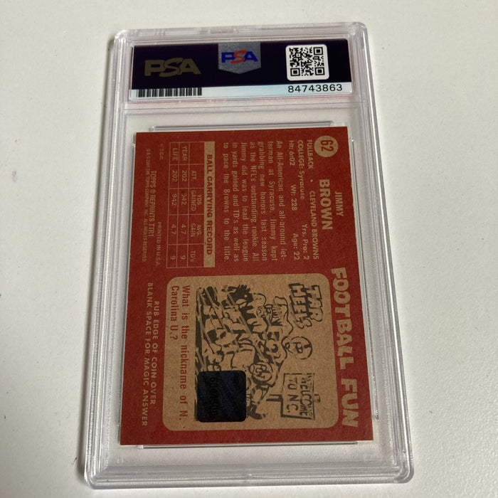 1958 Topps Jim Brown Signed Auto 2001 Team Topps Legends PSA DNA