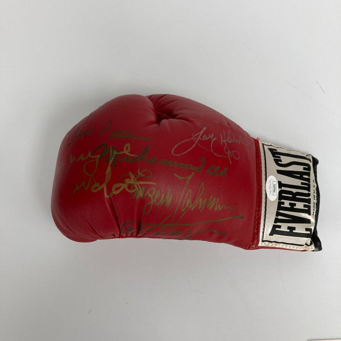 Muhammad Ali Joe Frazier Jersey Joe Walcott Larry Holmes Signed Boxing Glove JSA
