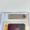 1986-87 Fleer Sticker Julius Erving Dr. J Signed Basketball Card Auto BGS