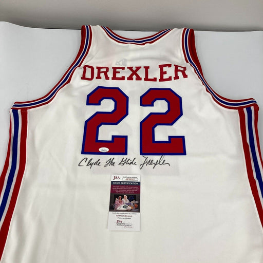 Clyde "The Glide" Drexler Signed 1983 High School Houston Cougars Jersey JSA COA