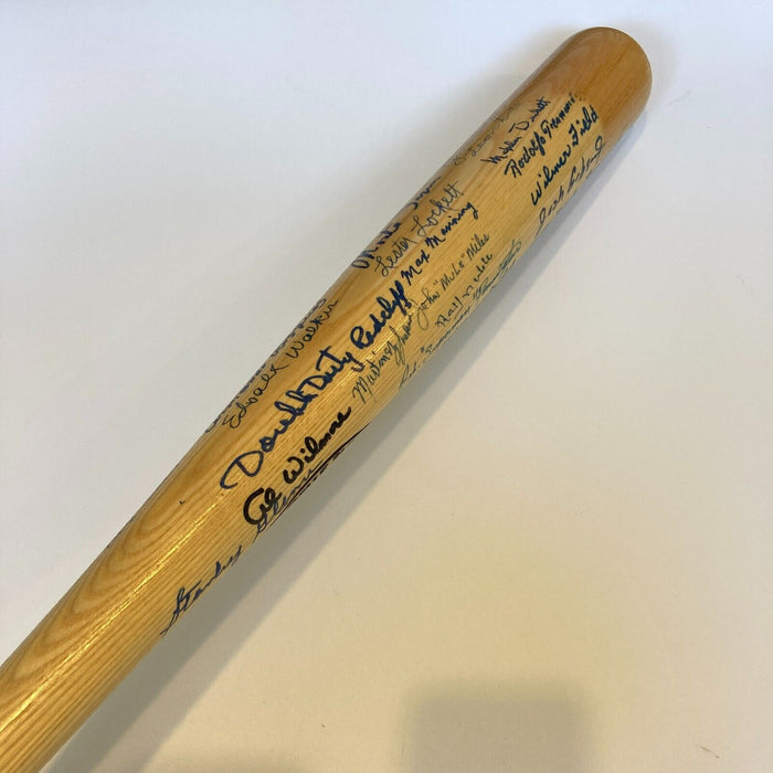 1920-1960 Negro League Legends Multi Signed Baseball Bat Josh Gibson Jr. JSA COA