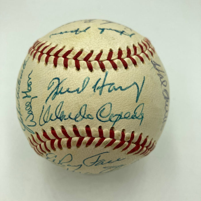 Stunning 1959 All Star Game Team Signed Baseball Hank Aaron Willie Mays JSA COA