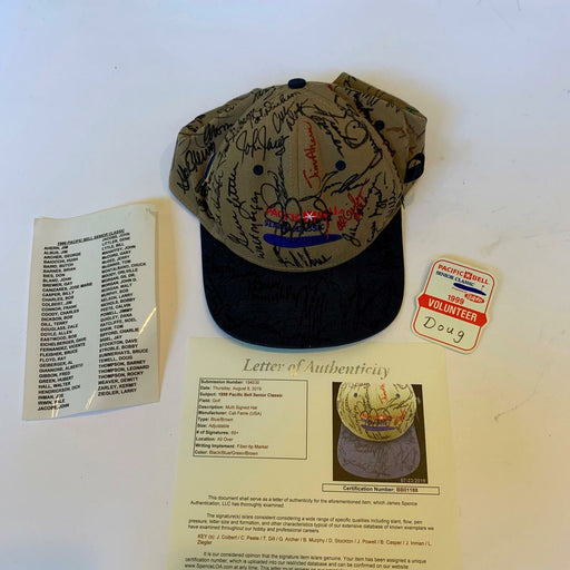 PGA 1999 Pacific Bell Senior Classic Signed Golf Hat 65+ Sigs With JSA COA