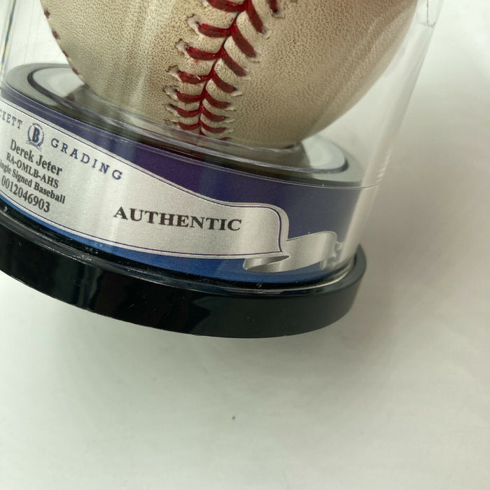 Historic Derek Jeter Signed Derek Jeter Day Game Used Baseball Beckett & Steiner