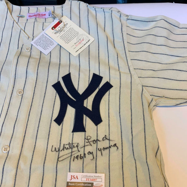 Whitey Ford "1961 Cy Young" Signed Authentic New York Yankees Jersey JSA COA