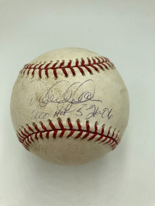Derek Jeter "2,000 Hit 5-26-06" Signed Game Used Baseball JSA Steiner & MLB