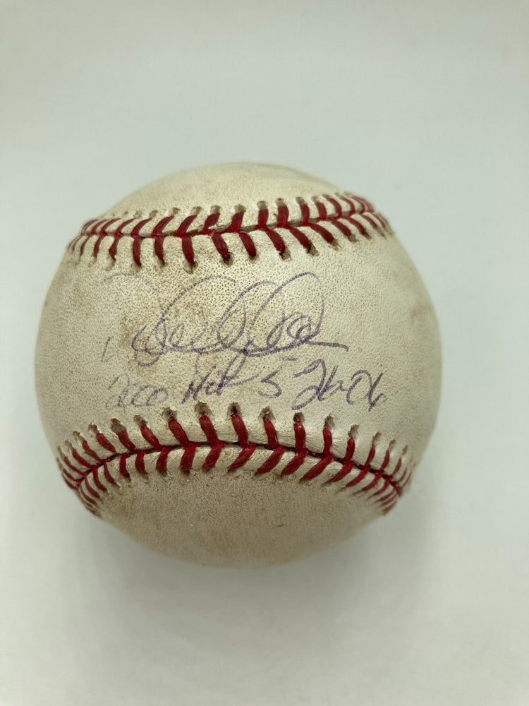 Derek Jeter "2,000 Hit 5-26-06" Signed Game Used Baseball JSA Steiner & MLB