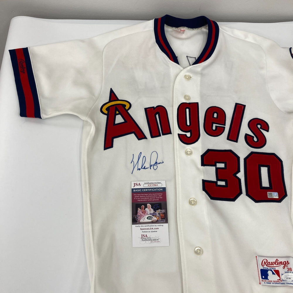 Nolan Ryan Signed 1980's Rawlings California Angels Jersey JSA COA