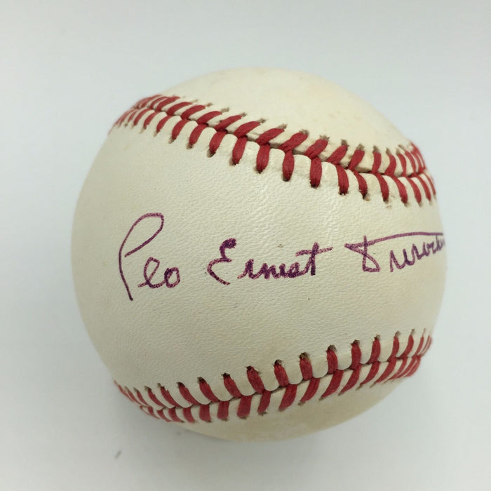 Leo Ernest Durocher Full Name Signed Autographed National League Baseball PSA