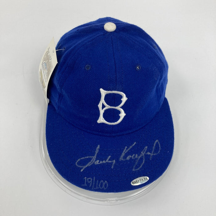 Sandy Koufax Signed Brooklyn Dodgers Game Model Hat UDA COA 19/100