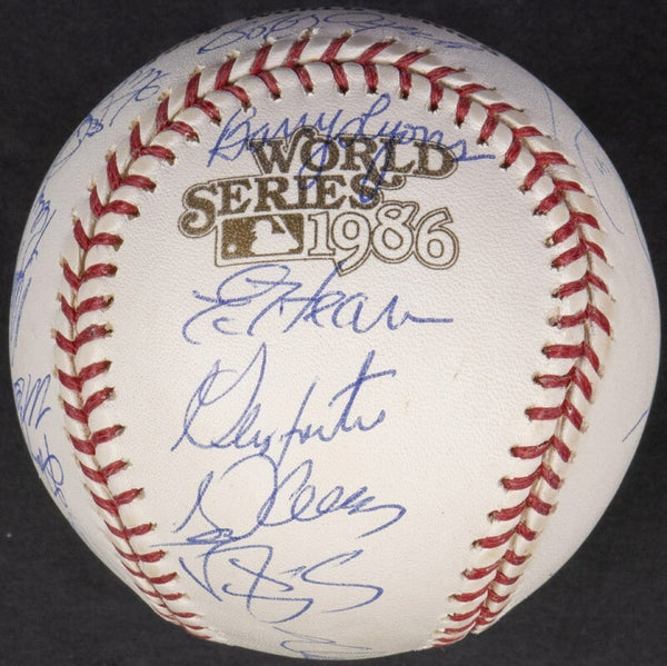 1986 New York Mets World Series Champs Team Signed W.S. Baseball Steiner COA