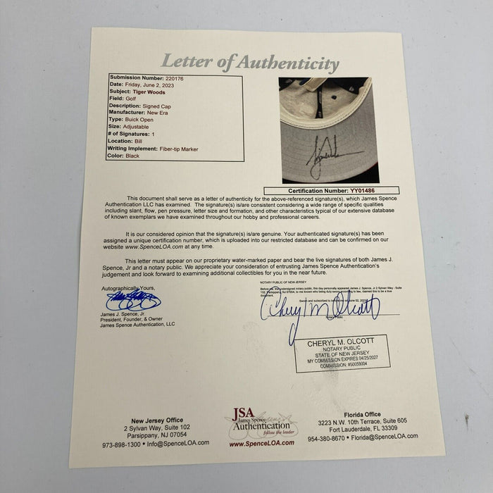 Tiger Woods Signed PGA Buick Open Golf Hat With JSA COA