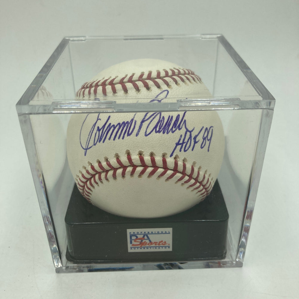Johnny Bench HOF 1989 Signed Major League Baseball PSA DNA Graded 10 GEM MINT