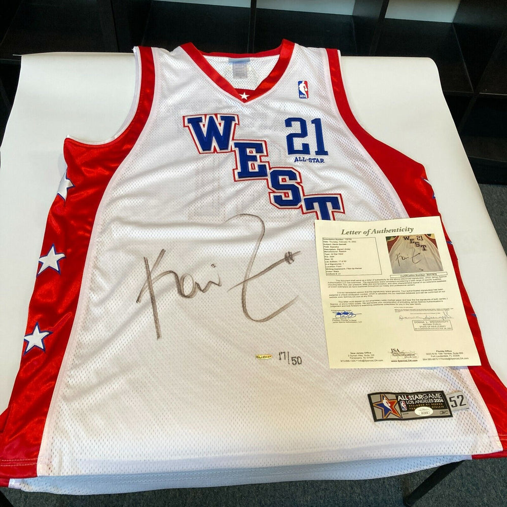 Kevin Garnett Signed Pro Cut 2004 All Star Game Jersey UDA Holo & JSA COA